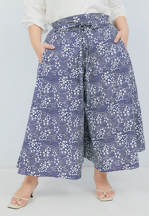 SAKURA さくら NAVY Circle Culottes BATIK