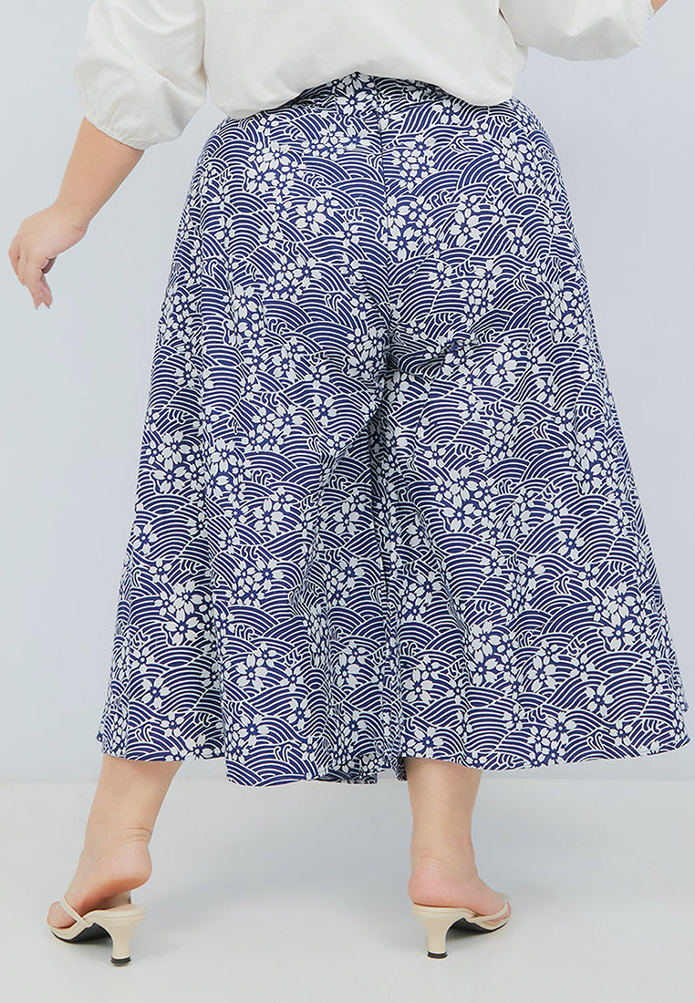 SAKURA さくら NAVY Circle Culottes BATIK