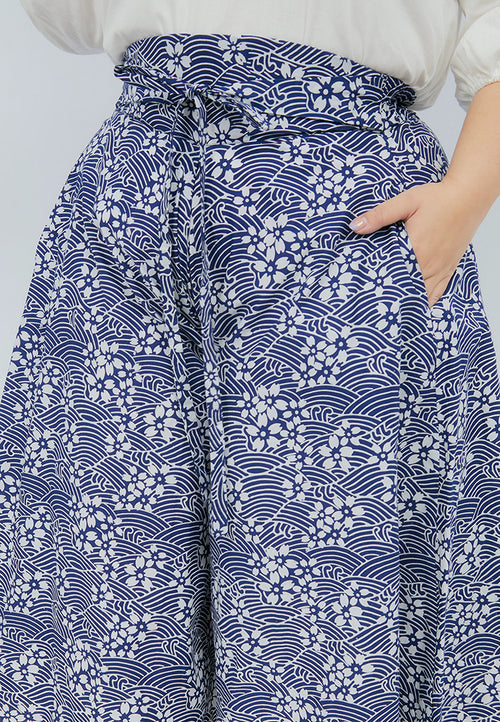 SAKURA さくら NAVY Circle Culottes BATIK