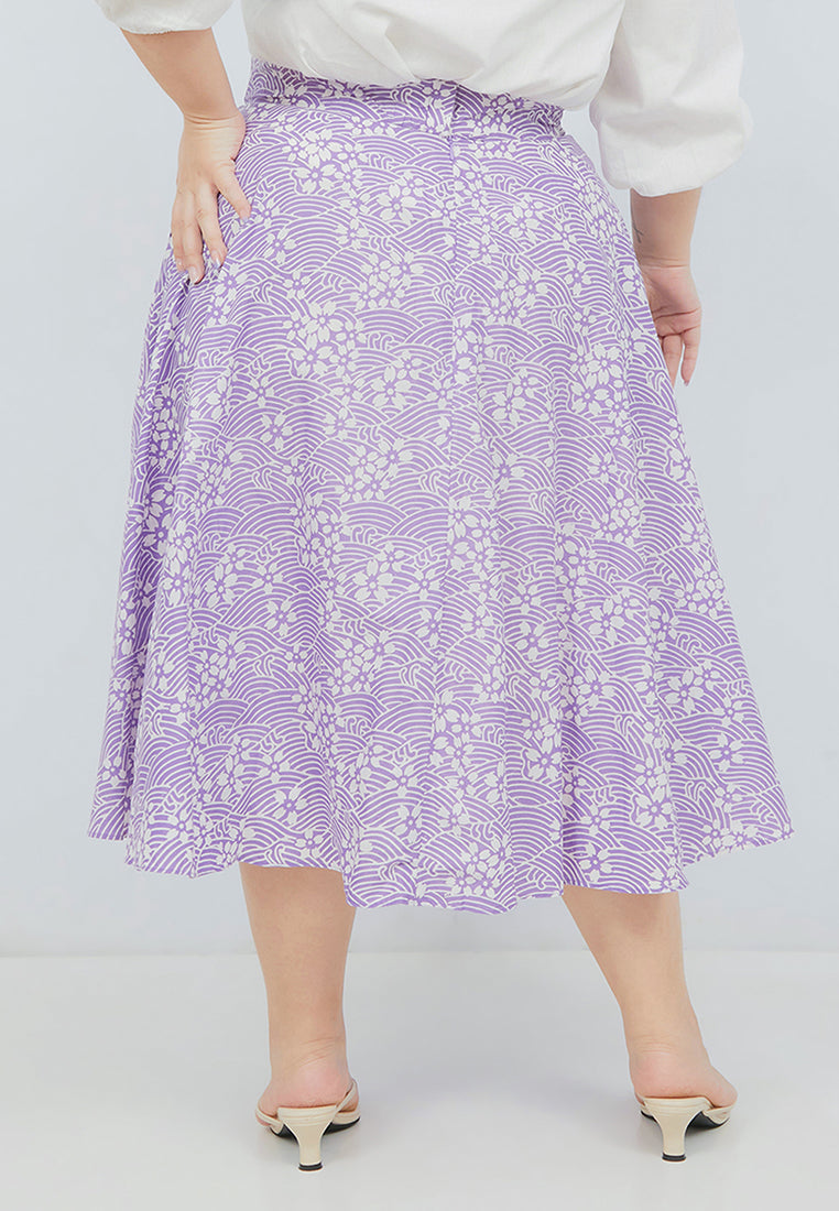 SAKURA さくら LILAC Circle Skirt BATIK