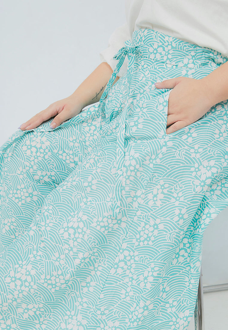 SAKURA さくら MINT Circle Culottes BATIK