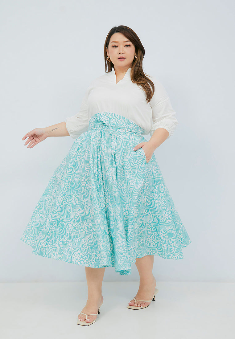 SAKURA さくら MINT Circle Skirt BATIK