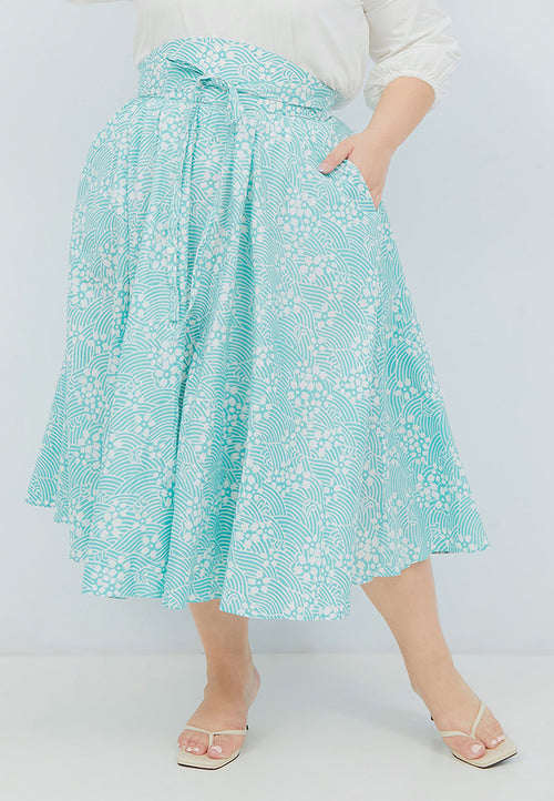 SAKURA さくら MINT Circle Skirt BATIK