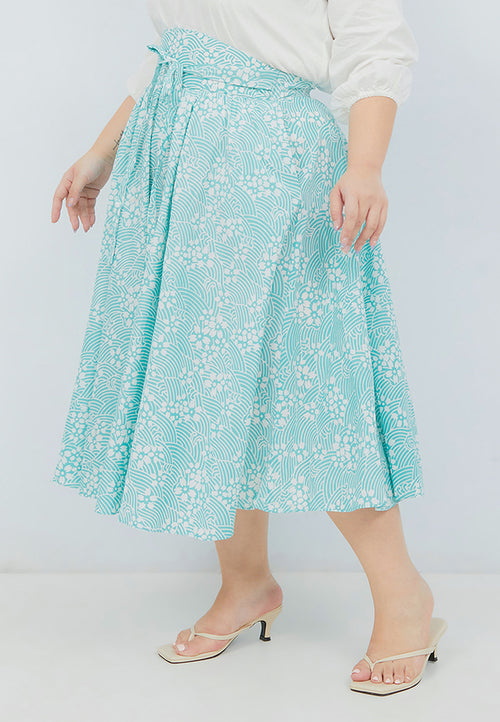 SAKURA さくら MINT Circle Skirt BATIK