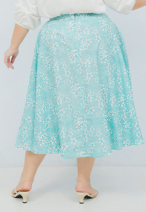 SAKURA さくら MINT Circle Skirt BATIK