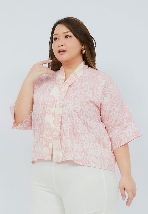 SAKURA さくら Blush 3/4 Sleeve Nyonya Top