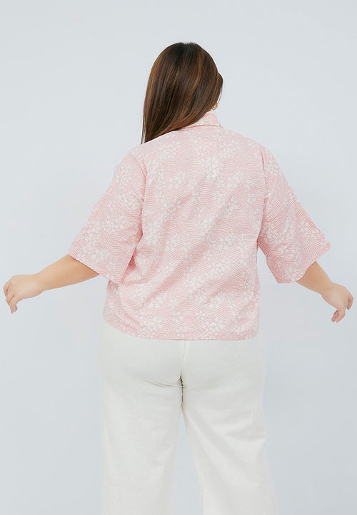 SAKURA さくら Blush 3/4 Sleeve Nyonya Top