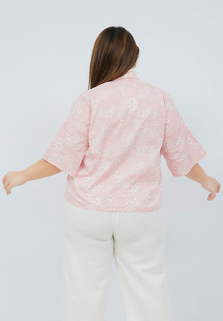 SAKURA さくら Blush 3/4 Sleeve Nyonya Top