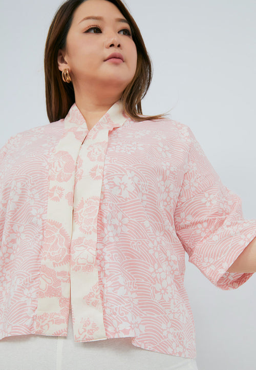 SAKURA さくら Blush 3/4 Sleeve Nyonya Top