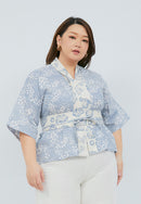 SAKURA さくら Grey 3/4 Sleeve Nyonya Top