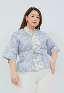 SAKURA さくら Grey 3/4 Sleeve Nyonya Top