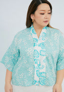 SAKURA さくら Mint 3/4 Sleeve Nyonya Top