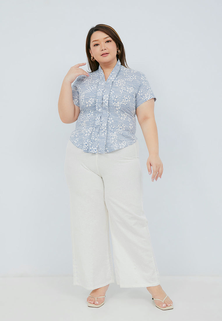 SAKURA さくら Grey Kebaya Top Batik