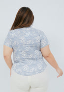 SAKURA さくら Grey Kebaya Top Batik