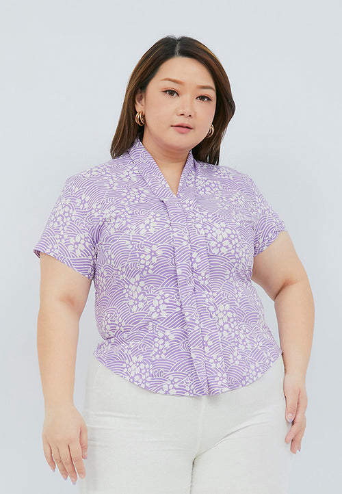 SAKURA さくら Lilac Kebaya Top Batik