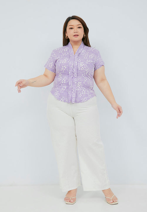 SAKURA さくら Lilac Kebaya Top Batik