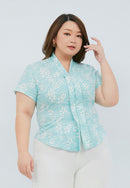 SAKURA さくら Mint Kebaya Top Batik