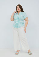 SAKURA さくら Mint Kebaya Top Batik