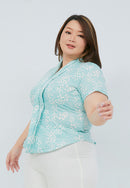 SAKURA さくら Mint Kebaya Top Batik