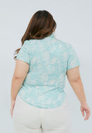 SAKURA さくら Mint Kebaya Top Batik