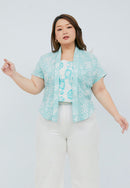 SAKURA さくら Mint Kebaya Top Batik