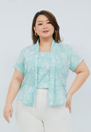 SAKURA さくら Mint Kebaya Top Batik