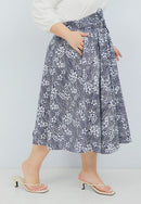 SAKURA さくら NAVY Circle Skirt BATIK