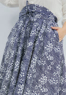 SAKURA さくら NAVY Circle Skirt BATIK
