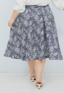 SAKURA さくら NAVY Circle Skirt BATIK