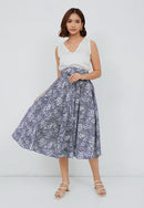 SAKURA さくら NAVY Circle Skirt BATIK