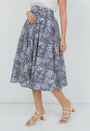 SAKURA さくら NAVY Circle Skirt BATIK