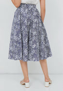 SAKURA さくら NAVY Circle Skirt BATIK