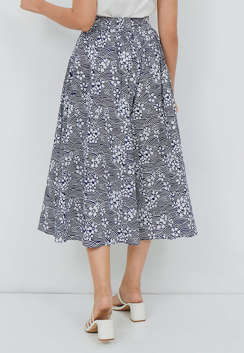 SAKURA さくら NAVY Circle Culottes BATIK