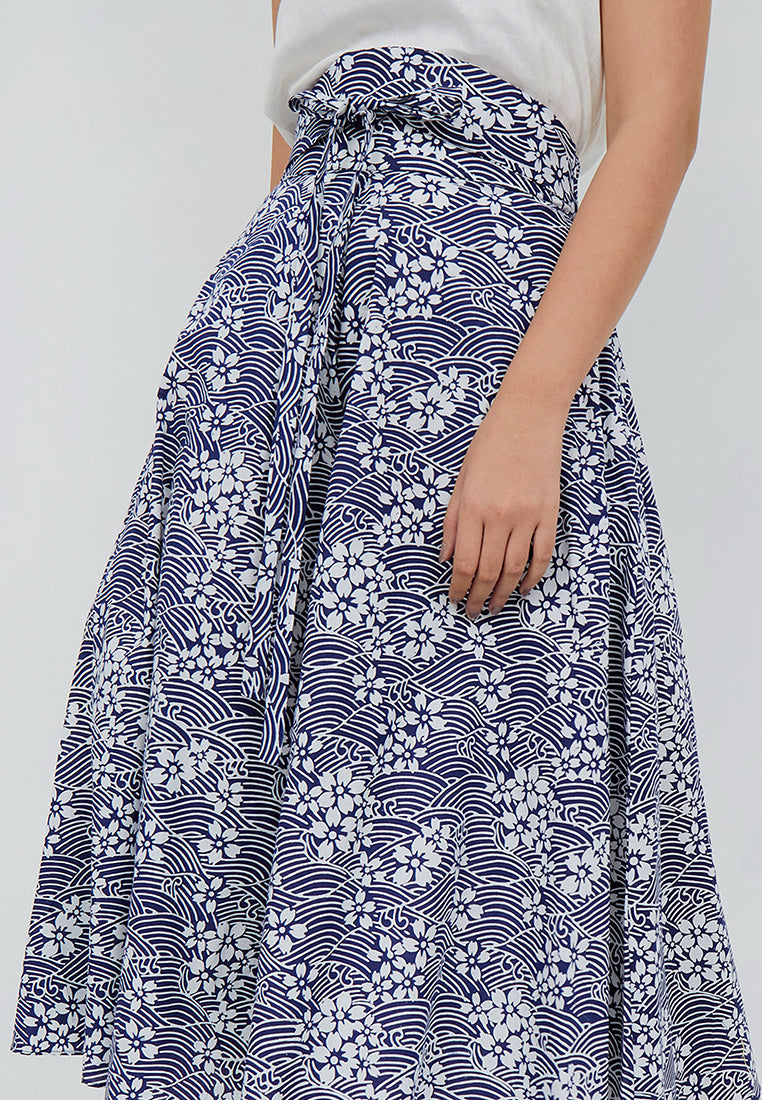 SAKURA さくら NAVY Circle Culottes BATIK