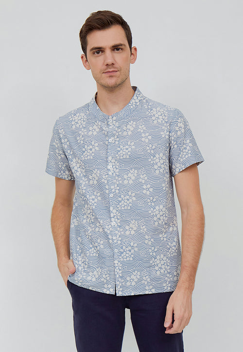 SAKURA さくら GREY Man Batik Shirt