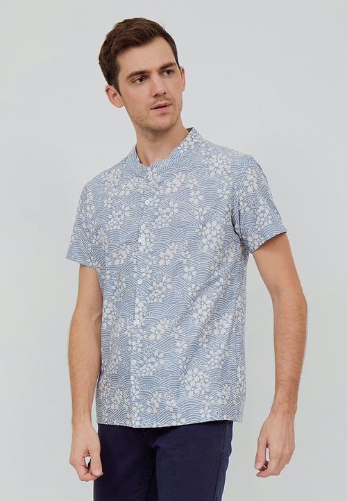 SAKURA さくら GREY Man Batik Shirt