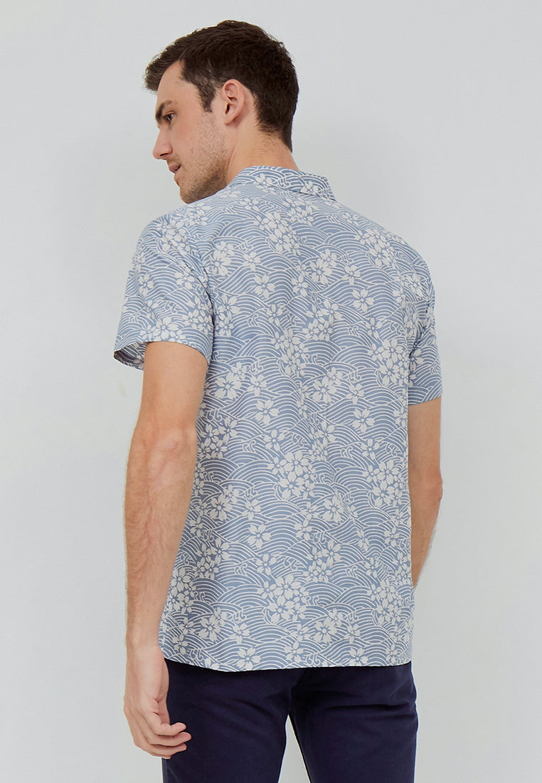 SAKURA さくら GREY Man Batik Shirt