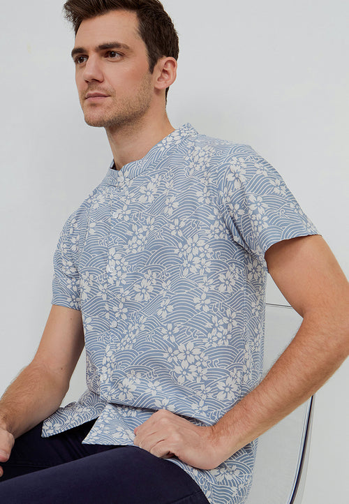 SAKURA さくら GREY Man Batik Shirt