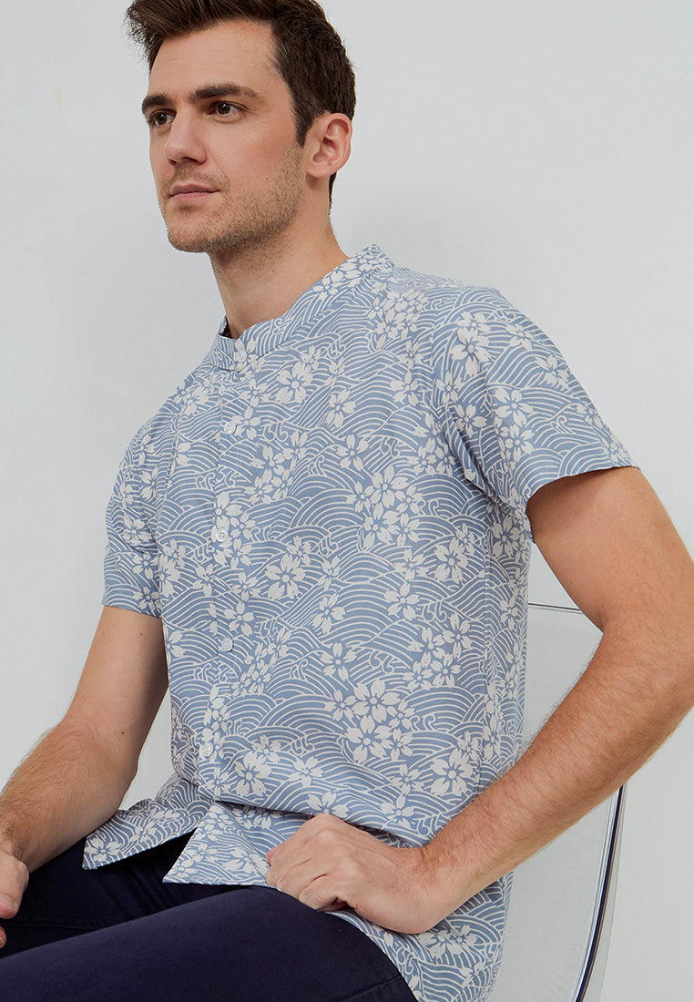 SAKURA さくら GREY Man Batik Shirt