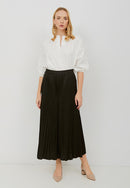 Basic Pleated Culottes Maxi (Black)