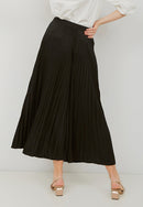 Basic Pleated Culottes Maxi (Black)