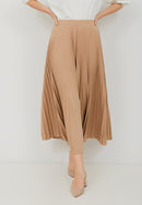 Basic Pleated Culottes Maxi (Nude)