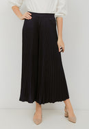 Basic Pleated Culottes Maxi (Navy)