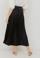 Basic Pleated Culottes Maxi (Navy)