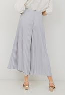 Basic Pleated Culottes Maxi (Grey)