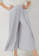 Basic Pleated Culottes Maxi (Grey)
