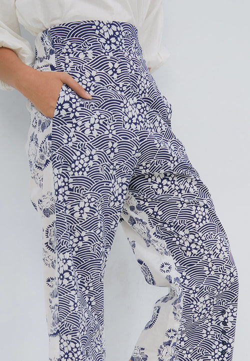 SAKURA さくら Navy 3-Way Pants