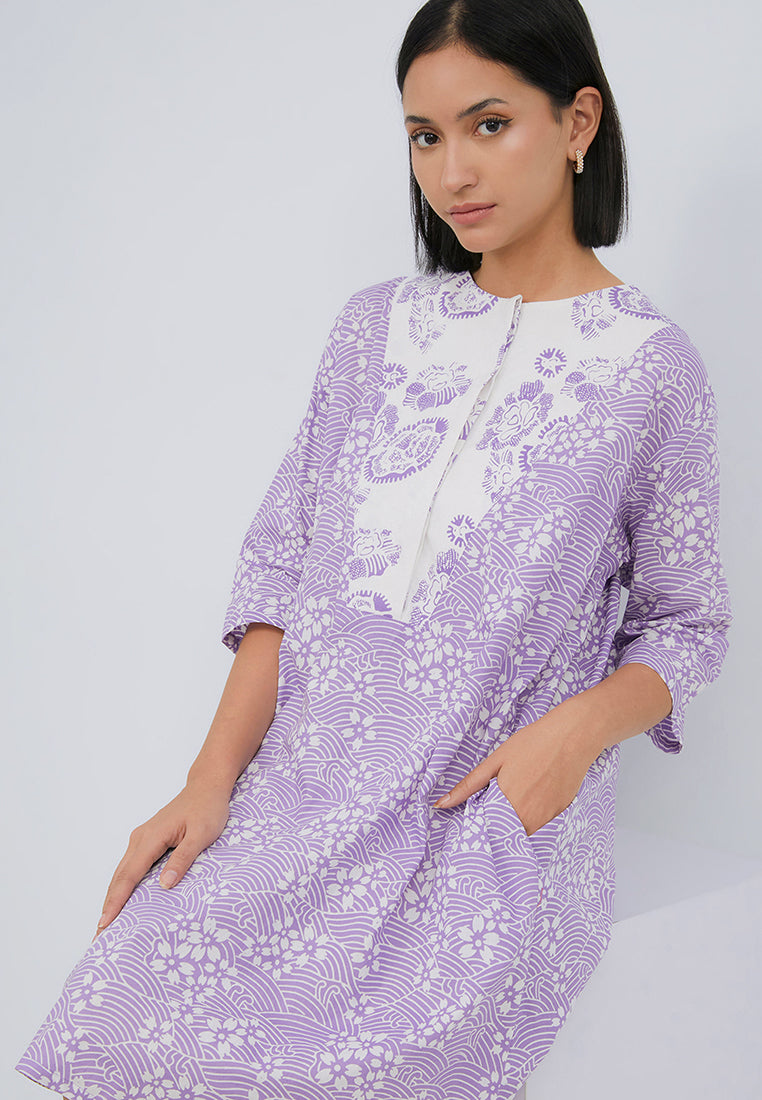 SAKURA さくら Lilac Trapeze Dress