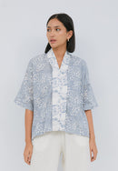 SAKURA さくら Grey 3/4 Sleeve Nyonya Top