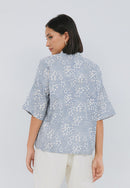 SAKURA さくら Grey 3/4 Sleeve Nyonya Top